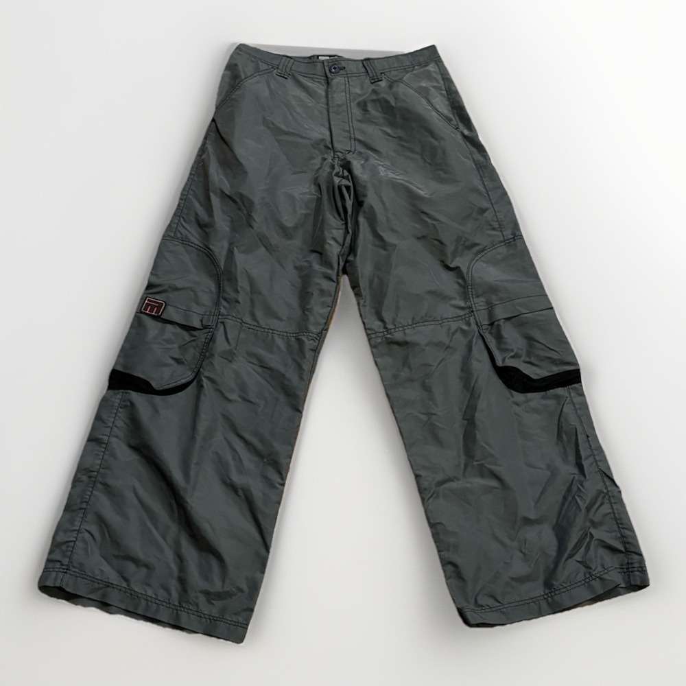 Vintage 90s Menace Rave Cargo Pants 30 Shiny USA Wide Leg Skate UFO KIK JNCO